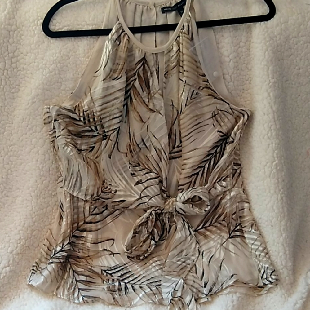 WHBM Palm Print Halter Top